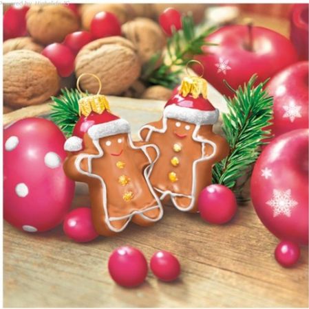 Ubrousky Maki vánoční Gingerbread Men Baubles