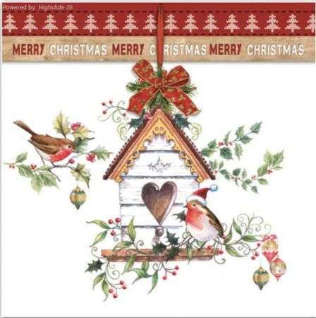 Ubrousky Maki vánoční Xmas Bird House