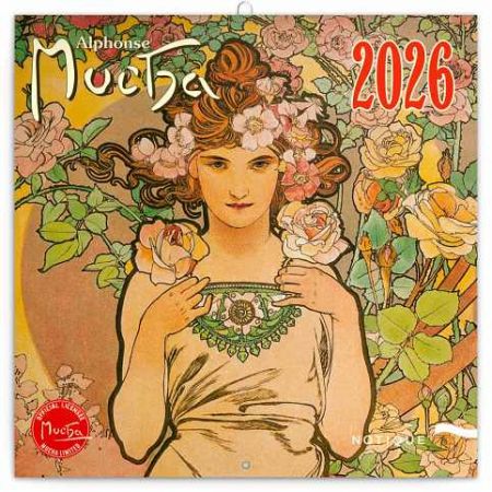 Kalendář nástěnný Poznámkový Alfons Mucha 2026, 30 x 30 cm / PGP-35152-Z