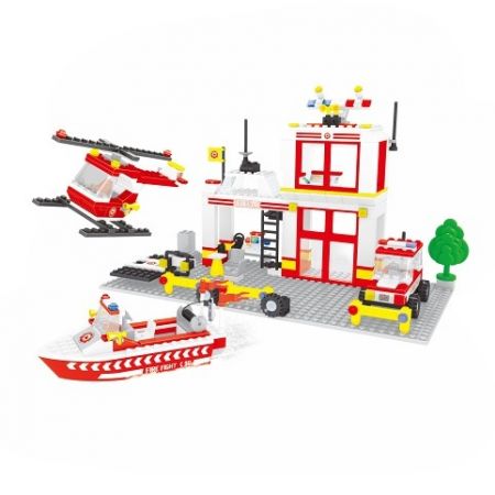 Kompatibilní stavebnice BLOXO hasiči stanice 368 ks