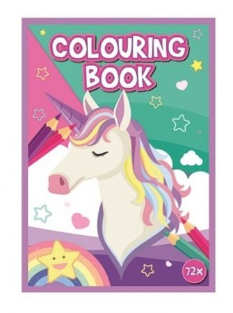 Kniha omalovánek 72 stran A4 Jednorožci