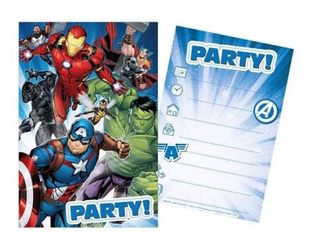 Sada párty 5 pozvánek + 5 obálek Avengers