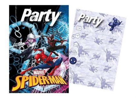 Sada párty 5 pozvánek + 5 obálek Spider-man