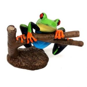 Figurka žába Listovnice červenooká 8 cm