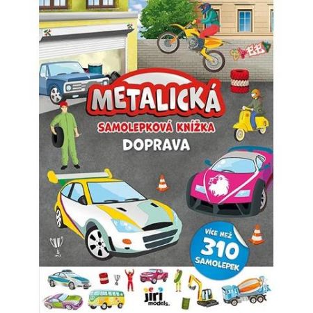 Metalická samolepková knížka Doprava