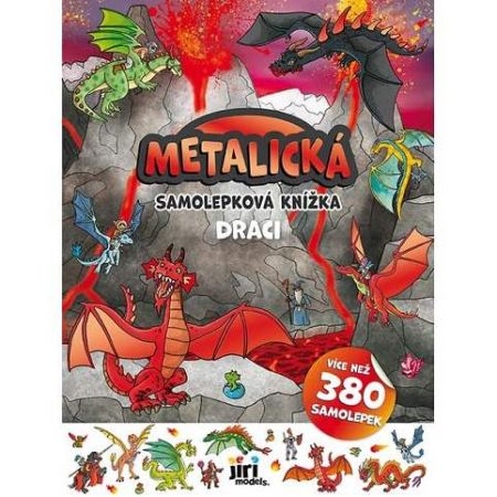 Metalická samolepková knížka Draci