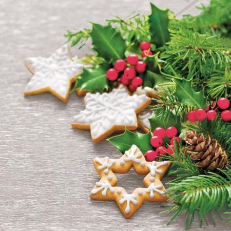 Ubrousky DAISY L (20ks) Winter Decor with Gingerbread Cookie