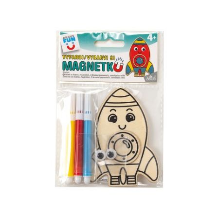 ARGUS Kreativní tvoření vybarvi si magnetku raketa 19260013