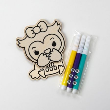 ARGUS Kreativní tvoření vybarvi si magnetku sova 19260015