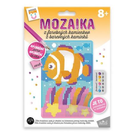 ARGUS Kreativní tvoření mozaika z barevných kamínků - rybka 19350002
