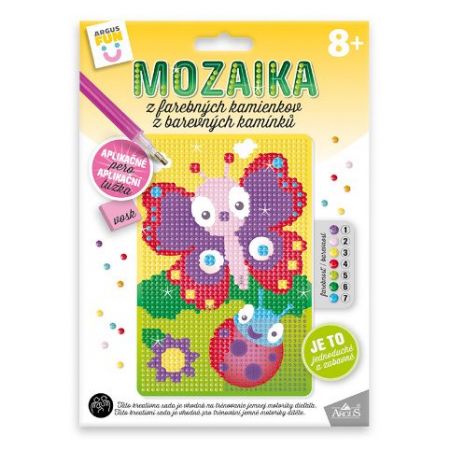 ARGUS Kreativní tvoření mozaika z barevných kamínků - motýl 19350004