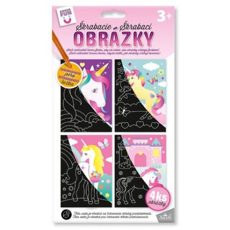 ARGUS Kreativní tvoření škrabací obrázky - jednorožec 19360002