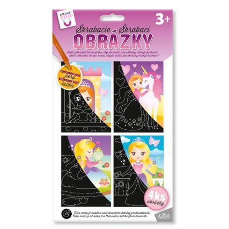 ARGUS Kreativní tvoření škrabací obrázky - princezna 19360004
