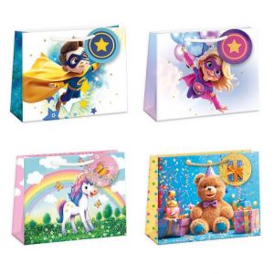 ARGUS Dárková papírová taška (30 x 23 cm) mix 12 ks 07650008