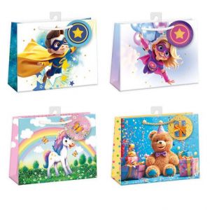 ARGUS Dárková papírová taška (30 x 23 cm) mix 12 ks 07650008h