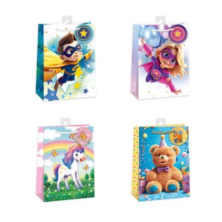 ARGUS Dárková papírová taška (34.5 x 48 cm) mix 12 ks 07950008h