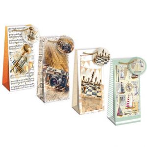 ARGUS Dárková papírová taška (13 x 29.5 cm) mix 12 ks 07750008