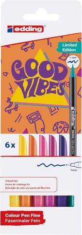 Fixy EDDING 1200, sada 6 ks, Good Vibes, limitovaná edice