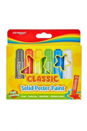 Tuhé temperové barvy KEYROAD Classic, sada 6ks
