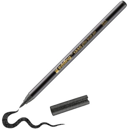 Štetcový popisovac EDDING 1340, trpytive cerný