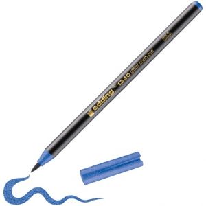 Štetcový popisovac EDDING 1340, trpytive modrý
