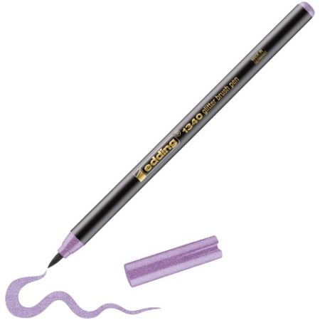Štetcový popisovac EDDING 1340, trpytive fialový