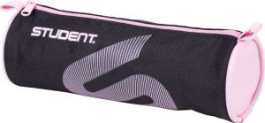 Penál ICO Student, cerný-pastelove ružový