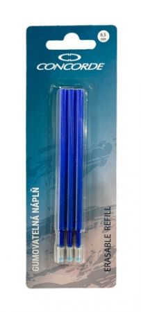 Nápln do gumovatelného pera s motivem CONCORDE, modrá, 0,5mm/3ks