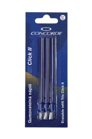 Nápln CONCORDE Trix Click II gumovatelná, modrá, 3ks blistr