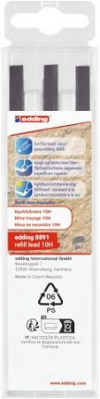 Náhradní tuhy EDDING 8891 10H, do tesarské tužky 8890, 6 ks
