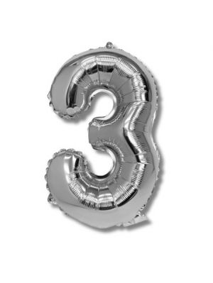 Balónek CONCORDE fóliový 40cm, c.3, stríbrná