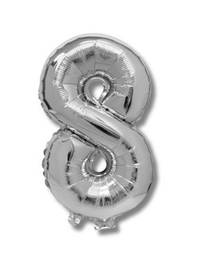 Balónek CONCORDE fóliový 40cm, c.8, stríbrná