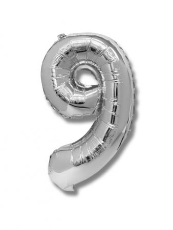 Balónek CONCORDE fóliový 40cm, c.9, stríbrná