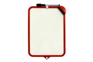 Oboustranne stíratelná tabulka CONCORDE, 19 x 29 cm, cervená