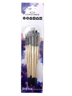 Sada štetcu CONCORDE Natural nylon 6 ks, blistr