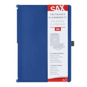Uzavíratelné psací desky s klipem SAX A4, modré