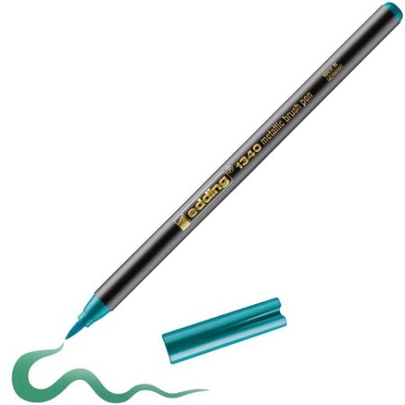 Štetcový popisovac EDDING 1340, metalicky zelený