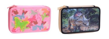 Penál CONCORDE Dinosaurus a motýlci, 2 patra