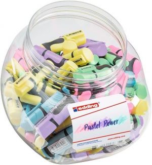 Zvýraznovace EDDING mini 7, displej 100 ks pastelových barev