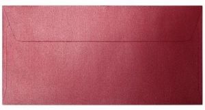 Ozdobné obálky Pearl - DL, 120 g/m2, perleťové, červené, 1 ks                    