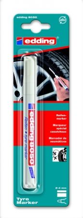Popisovac EDDING 8050 na pneu, na blistru, bílý