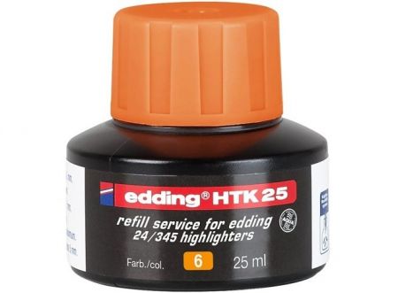 Inkoust do zvýraznovacu EDDING HTK 25, oranžový