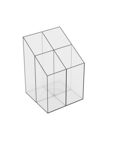 Plastový stojánek ICO 4-dílný, transparentní