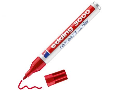Permanentní popisovac EDDING 3000 cervený