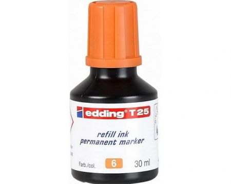 Permanentní inkoust EDDING T25, oranžový