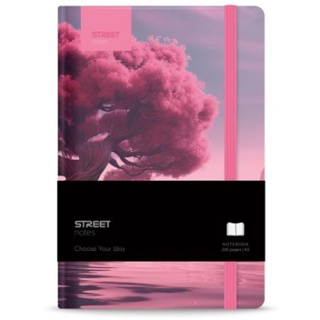 Blok TREES Journey A5 linka s gumou