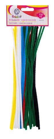 Drátky plyšové 6 bárev 48 ks