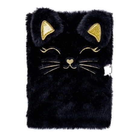 Památník plyšový A5 se zámkem - Kitty Black