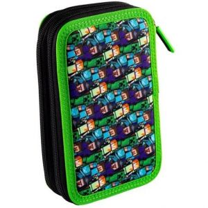 MINECRAFT penál 2 zipy