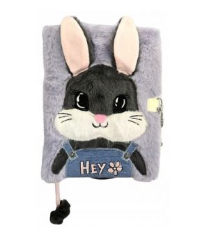 Památník plyšový A5 se zámkem - Bunny beige